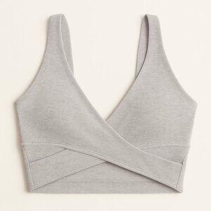 Barely Worn BEYOND YOGA Gray Criss Cross Front Sports Bra